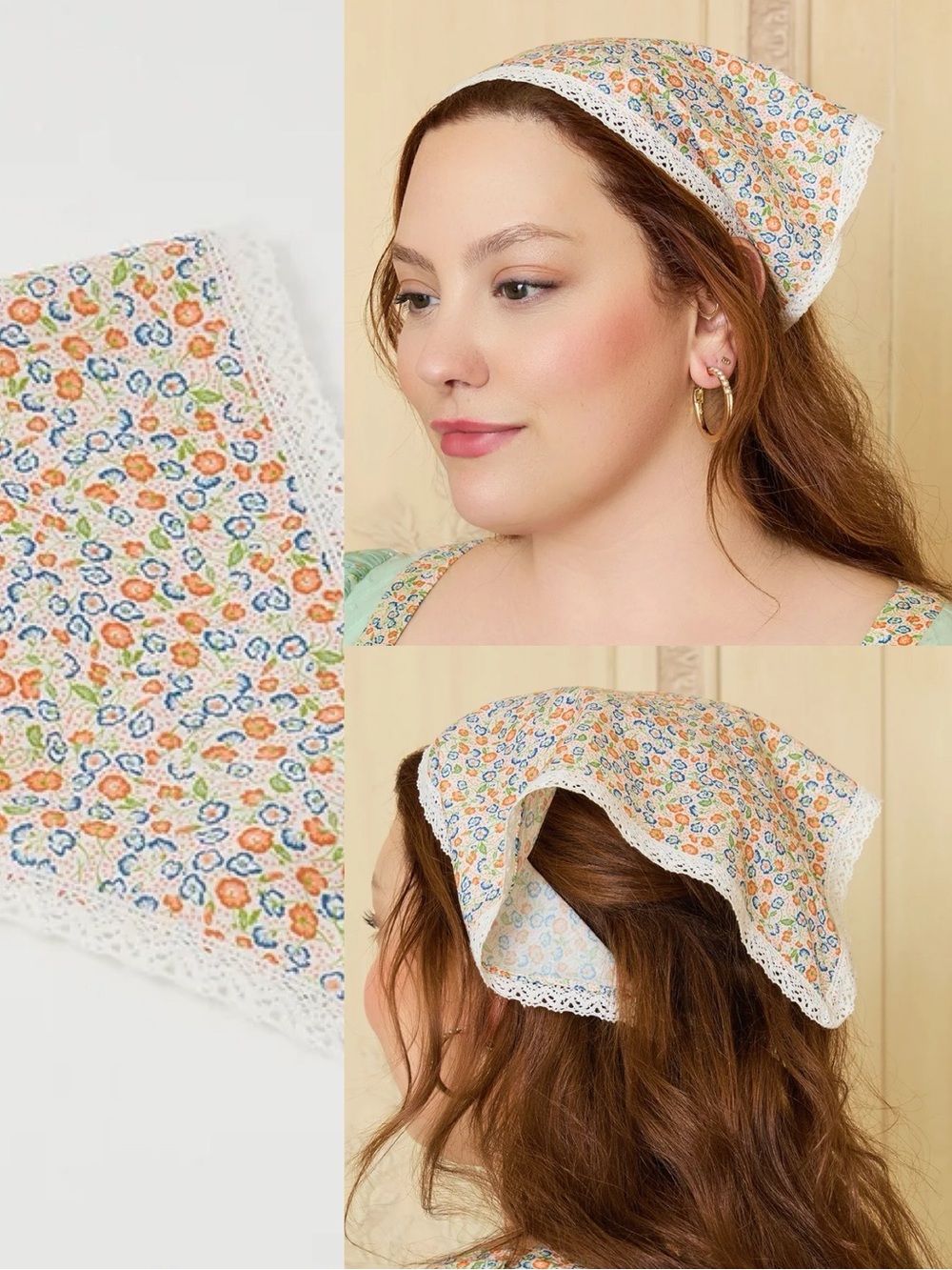 GUNNE SAX for ModCloth Hayley Handkerchief Headpiece Enchanting Blooms NEW NWT